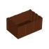 Container, Trunk Bottom 4 x 6 x 2 1/3 : {червеникаво-кафяв}