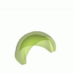 Космически визьор: {прозрачно ярко зелен}