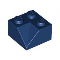 Ъглова тухличка 2X2/45° отвътре: {земно син}