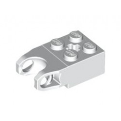 Technic, Brick Modified 2 x 2 with Ball Receptacle Reinforced and Axle Hole: {бял}