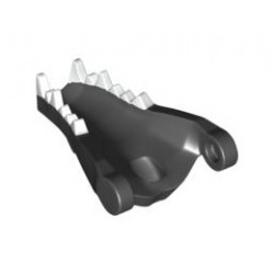 Dragon Head (Fantasy Era / Castle) Lower Jaw with White Teeth Pattern : {черен}
