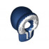 Minifigure, Headgear Hood Fur-lined with White and Gray Fur Pattern: {земно син}