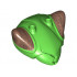 Minifigure, Head Modified Insectaloid Warrior Pattern (Twitch): {ярко зелен}