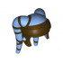 Minifigure, Headgear Headdress SW Twi'lek with Dark Brown Aayla Secura Pattern: {умерено син}