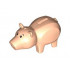 Pig Body with Coin Plug Hole and Hole for Hat, with Eyes Pattern: {светло нуга}