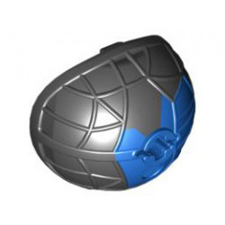 Bionicle Tridax Pod Half with Marbled Blue Pattern: {черен}