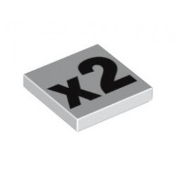 Плоска плочка 2X2 No. 168: {бял}