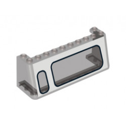 Windscreen 3 x 10 x 3 with Large Window Right, Small Window Left Pattern: {прозрачно кафяв}