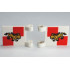 Flag 2 x 2 Square with Gold Lion on Red and White Quarters Background Pattern: {бял}