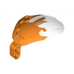Bionicle Bohrok Windscreen 4 x 5 x 7 with Marbled Trans-Clear Pattern: {ярко оранжев}