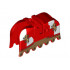 Horse Barding, Ruffled Edge with Gold Lions and Gold Chain Mail Pattern: {ярко червен}