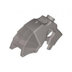 Horse Battle Helmet, Stud on Top and 3 Neck Plates (Unicorn): {металическо сребрист}