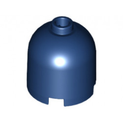 Brick, Round 2 x 2 x 1 2/3 Dome Top - Blocked Open Stud: {земно син}