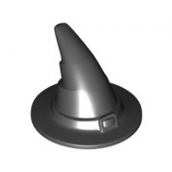 Minifigure, Headgear Hat, Wizard / Witch, Slightly Textured: {черен}