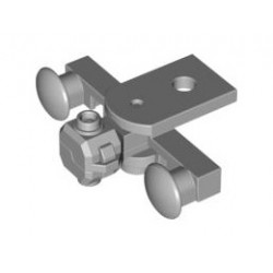 Train Buffer Beam with Sealed Magnets - Type 2 (flat open bottom): {умерено каменно сив}