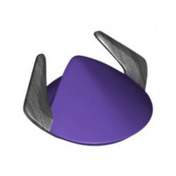 Large Figure Head Top with Silver Horns Pattern (Zurg): {светло виолетов}