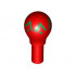 Minifigure, Utensil Maraca with Green Geometric Pattern - Narrow Print: {ярко червен}