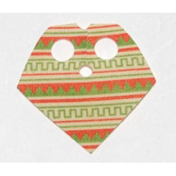Minifigure, Poncho Half Cloth with Green and Terra Cotta Pattern: {тухлено жълт}