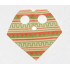 Minifigure, Poncho Half Cloth with Green and Terra Cotta Pattern: {тухлено жълт}