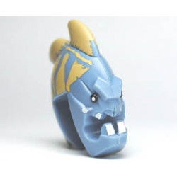 Minifigure, Head Modified Jawson with Fins and Teeth Pattern: {пясъчно син}