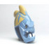 Minifigure, Head Modified Jawson with Fins and Teeth Pattern: {пясъчно син}
