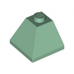 Ъглова тухличка 2X2/45° отвън : {пясъчно зелен}