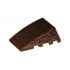 Wedge 4 x 4 No Studs with Black Lines Pattern (Spider Abdomen): {червеникаво-кафяв}