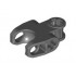 Technic, Axle Connector 2 x 3 with Ball Socket, Closed Sides, Squared Ends, Open Lower Axle Holes: {тъмно каменно сив}