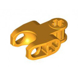 Technic, Axle Connector 2 x 3 with Ball Socket, Closed Sides, Squared Ends, Open Lower Axle Holes: {огнено жълто-оранжев}