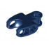 Technic, Axle Connector 2 x 3 with Ball Socket, Closed Sides, Squared Ends, Open Lower Axle Holes: {земно син}