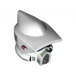 Minifigure, Headgear Helmet SW ARF Trooper Pattern: {бял}