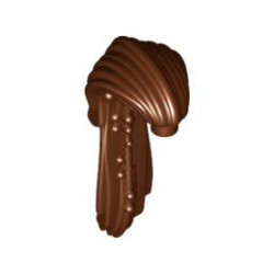 Minifigure, Hair Ponytail Long SW Aurra Sing: {червеникаво-кафяв}