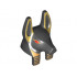 Minifigure, Head Modified Anubis Guard Head with Gold Print and Red Eyes Pattern: {черен}