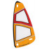 Plastic Triangle 6 x 12 Sail with Orange and Red Pattern: {прозрачен}