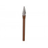 Minifigure, Weapon Pike / Spear Elaborate with Pearl Light Gray Tip: {червеникаво-кафяв}