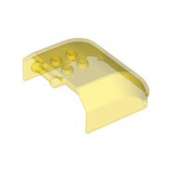 Windscreen 5 x 6 x 2 Curved Top Canopy with 4 Studs and Bar Handle: {прозрачно жълт}