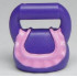 Friends Accessories Bag Round with Bright Pink Ruffle Pattern: {светло виолетов}