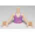 Torso Mini Doll Friends Medium Violet Halter Top with Butterflies and Flowers Pattern, Light Nougat Arms with Hands: {светло нуга}