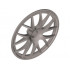Wheel Cover 7 Spoke with Axle Hole - 56mm D. - for Wheel 44772: {сребърно метален}