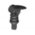 Bionicle 2 x 3 Axle Connector with Tooth: {черен}