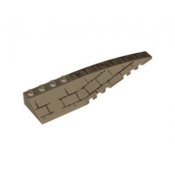 Wedge 12 x 3 Right with Bricks and Hieroglyphs Pattern: {пясъчно жълт}
