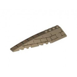 Wedge 12 x 3 Left with Bricks and Hieroglyphs Pattern: {пясъчно жълт}