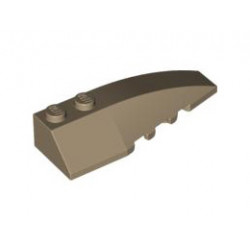 Дясна черупка 2X6 с дъга/ъгъл: {пясъчно жълт}