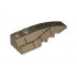 Wedge 6 x 2 Right with Bricks and Hieroglyphs Pattern: {пясъчно жълт}