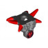 Minifigure, Armor Breastplate with Shoulder Spikes Red and Ninjago Cracked Red Skull Pattern: {черен}