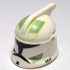 Minifigure, Headgear Helmet SW Clone Trooper with Holes, Sand Green Markings Pattern: {бял}