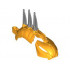 Bionicle Rahkshi Back Cover with Mask and 3 Flat Silver Blades, Stars Series : {огнено жълто-оранжев}