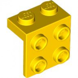Ъглова плочка 1X2 / 2X2 : {ярко жълт}