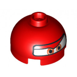 Крайна тухличка 2X2 No. 17: {ярко червен}