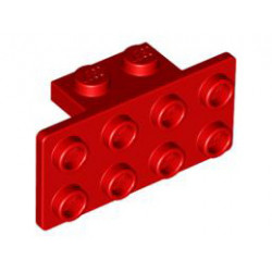 Ъглова плочка 1X2 / 2X4 : {ярко червен}